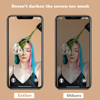 Protection d'écran en verre trempé 9H+ pour 15 Pro Max - Design invisible, anti-espion, anti-choc, épaisseur 0,3 mm, micro