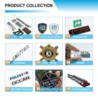 Emblèmes automobiles personnalisés avec logo couleur, badges adhésifs 3M pour voiture, emblèmes chromés brillants, badge chromé pour voiture