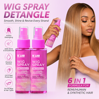 Nouveautés Soins capillaires Spray pour perruque pour cheveux synthétiques Après-shampoissant sans rinçage Démêlant pour un peigne facile Spray démêlant pour cheveux synthétiques