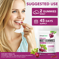 ArtoaLabs Gummies de Betterave 8-en-1 Mélange Premium avec Vitamines C et B12, Absorption des Nutriments, Soutien Antioxydant Naturel
