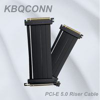 Câble Riser PCIe 5.0 X16 12V 36W Gen5 pour Carte Graphique, Fil d'Extension en Cuivre TPE avec Contacts Plaqués Or, Blindage EMI, Montage GPU