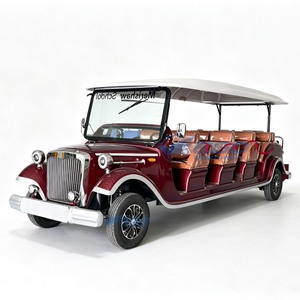 Factory Custom Maroon 4 Plus 1 <b>Rows</b> Electric Vintage Classic Car Battery Driven High Performance Sightseeing Tour Vehicle Wholes - Product Image 4