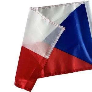 Bandera de coche de impresión de doble cara promocional República Checa 12X18 pulgadas fabricante al por mayor Bandera de Clip de ventana para coche - Product Image 2
