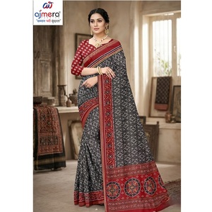 Suti sarees สำหรับผู้หญิงหรูหราการออกแบบคลาสสิกแบบดั้งเดิมสวมใส่ในชีวิตประจำวันปาร์ตี้เทศกาลแห้งเร็วป้องกันแสงแดด - Product Image 2