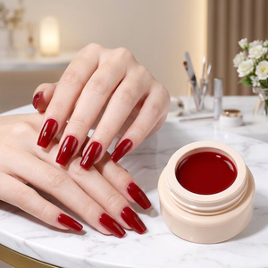 Ensemble professionnel de vernis à ongles en gel crème solide 24 couleurs, style japonais, gel pudding en pot de 5g, transparent effet glace, nude, soak-off - Product Image 6