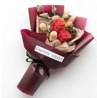 Penjualan Laris Buket Mini Bunga Babysbreath Mawar Kering Awet untuk Hadiah Hari Valentine