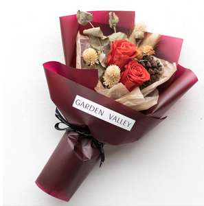 Venta caliente y seca Rosa Babysbreath Mini ramo <span class=keywords><strong>de</strong></span> <span class=keywords><strong>flores</strong></span> para regalo <span class=keywords><strong>de</strong></span> Día <span class=keywords><strong>de</strong></span> San Valentín - Product Image 1