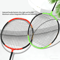 Raquette de badminton en aluminium durable de haute qualité avec pointe souple pour enfants, vente en gros