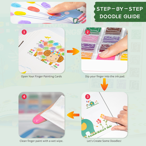 Livre de Graffiti pour la Maternelle, Jouets de <span class=keywords><strong>Peinture</strong></span> pour Enfants, <span class=keywords><strong>Kit</strong></span> de <span class=keywords><strong>Peinture</strong></span> au Doigt Amusant DIY pour Enfants, Cadeau, Ensemble de <span class=keywords><strong>Peinture</strong></span> au Doigt 24 Couleurs - Product Image 4