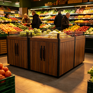 Étagères de présentation robustes les plus vendues pour supermarchés urbains et présentoirs de stockage pour légumes - Product Image 2