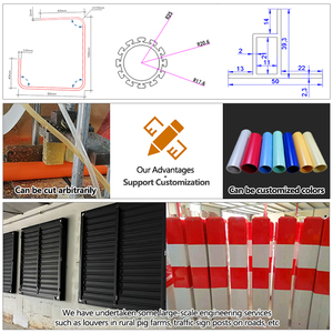 Màu Đỏ vàng trắng PVC đùn hồ sơ nhựa tam giác cho siêu thị sử dụng - Product Image 6