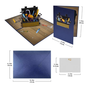 Chizikon การ์ดป๊อปอัพ3D การ์ดอวยพรกล่องเครื่องมือ3D สำหรับ Boss เพื่อนที่ดีที่สุดแม่พ่อแม่ของขวัญวัน<span class=keywords><strong>เกิด</strong></span> - Product Image 6