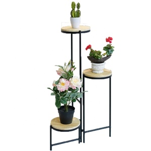 Soportes <span class=keywords><strong>para</strong></span> plantas, conjunto <span class=keywords><strong>de</strong></span> soportes <span class=keywords><strong>de</strong></span> <span class=keywords><strong>madera</strong></span> <span class=keywords><strong>para</strong></span> <span class=keywords><strong>colgar</strong></span> plantas, decoración del hogar, 3 niveles, soporte <span class=keywords><strong>de</strong></span> exhibición <span class=keywords><strong>de</strong></span> flores <span class=keywords><strong>de</strong></span> Metal y acero - Product Image 1