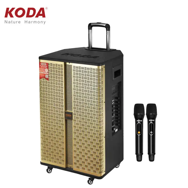 2023 Hotsales Super bass portable bt speaker trolley subwoofer stage sound audio box with wheels