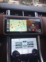 Accessoires automobiles : Kit de mise à niveau intérieur pour voiture avec écran Android 8 cœurs de 12,3 pouces, radio et navigation GPS pour Range Rover Sport L494
