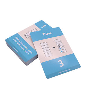 การ์ดแฟลชคำศัพท์คณิตศาสตร์และตัวอักษรแบบกำหนดเองราคาโรงงาน WJPC ขายส่ง การ์ดแฟลชการเรียนรู้การคูณสำหรับเด็ก - Product Image 4
