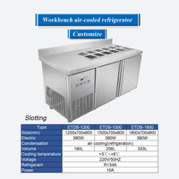 Nouveau Réfrigérateur Vertical Original pour la Conservation de la Viande, Style Comptoir, 2 Portes, Dégivrage Automatique, Type Plan de Travail, Réfrigérateur à Refroidissement par Air