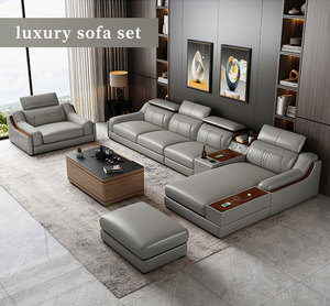 Juego de Sofás en Forma de L Multifuncional y Moderno, Muebles para Sala de Estar, Diseño Simple, Sofá Italiano de Alta Calidad, Sofá de Cuero para Sala de Estar - Product Image 3