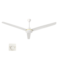 Ventilateur de plafond industriel en fer pur de 56 pouces avec commande murale, stable, idéal pour la maison, le magasin et le lieu de travail – Vente directe usine