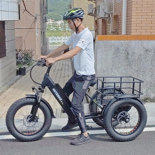 HOTEBIKE ET500 Electric Cargo Bicycle New Stylish Practical E Bike for Cargo 20Inch 500W 750W Electric Bike Mid Drive Ebike