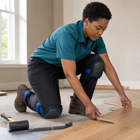 Genouillères avec sangles Velcro ajustables, ajustement sûr, néoprène flexible pour le travail, vente en gros, OEM personnalisé