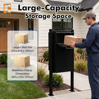 Buzón de Paquetería Comercial Independiente de 38L, de Acero, Impermeable y con Cerradura, para Proyectos Personalizados de Exterior OEM