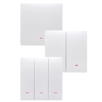 Interrupteur mural intelligent WiFi RF433 sans neutre, émetteur sans fil compatible Tuya APP Alexa Google Home, 1/2/3 gangs pour 220V