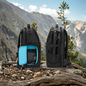 Grande Capacidade Dual Ombro <span class=keywords><strong>DSLR</strong></span> Camera Video Backpack Profissional durável com design impermeável New Outdoor Photographie Bag - Product Image 6