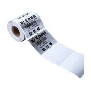Étiquettes en papier rectangulaires autocollantes avec code-barres pour la logistique, impression par transfert thermique, diamètre du noyau de 3 pouces - Product Image 4