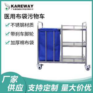 รถเข็นขยะโรงพยาบาลคังจินเว่ย รุ่น KJW-05 รถบรรทุกขยะแบบมีถุง สำหรับกำจัดผ้าปูที่นอนและเสื้อผ้าที่เปื้อน - Product Image 4