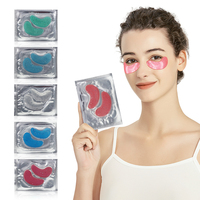 Logo éclaircissant en Silicone bouffant réutilisable Anti-boursouflure Gel de caféine non pelucheux Flash paillettes Patch sous les yeux