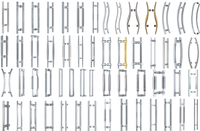 Kit de quincaillerie pour porte coulissante en verre en alliage de zinc moderne en acier inoxydable comprenant une serrure de connecteur de porte de grange pour vis de salle de bain