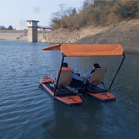 Catamaran gonflable pour 2 personnes, idéal pour la navigation de plaisance, avec moteur électrique, durable et portable, garantie 1 an