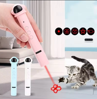 Jouet laser interactif automatique 2-en-1 pour chat, rechargeable par USB, en ABS, avec plumes, écologique, modèle SQ-02, vente en gros, personnalisable, nouveauté