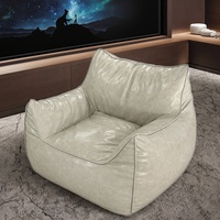 Bureau moderne pouf un siège canapé fauteuil en cuir PU microbilles pouf de luxe housse de chaise