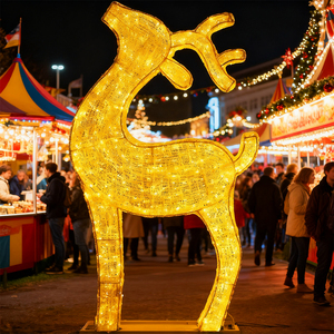 Tùy chỉnh Led PVC IP65 ngoài trời không thấm nước 3D giáng sinh/Halloween Tuần Lộc Motif ánh sáng cho cảnh quan trung tâm mua sắm trang trí - Product Image 6