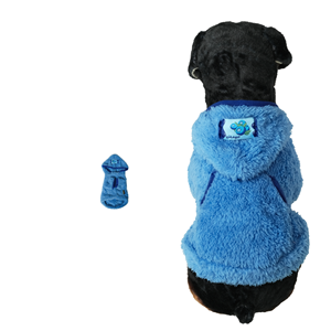 Winter warm Sherpa Fleece Haustier Onesie Cartoon Hund Katze Hoodie Solid Pattern Einfaches Design Zeitlich begrenzte Förderung für kleine mittlere - Product Image 1