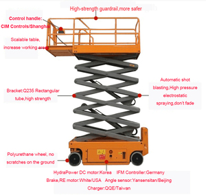 Di chuyển Nâng Nền tảng làm việc bốn lốp xe trailer điện cắt kéo nâng thủy lực nâng nền tảng làm việc - Product Image 5