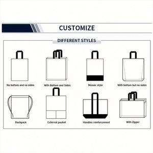 Bolsa de PP Tejido Negra, Impresa a Todo Color, Laminada, Impermeable, para Compras - Product Image 5