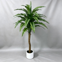 Grande plante artificielle Dracaena à tronc réaliste – Résistante aux UV, écologique et durable pour la décoration intérieure/extérieure des hôtels, maisons et jardins