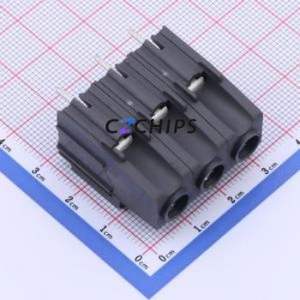 158-A-111/03 Screw Terminal Block Through hole Component (THT),P=10.16mm Connector 1x3P 10.16mm Gray Right Angle Insert - Product Image 1