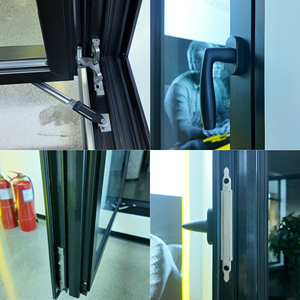 Fenêtres à cadre fin en aluminium, basculantes et pivotantes, à rupture de pont thermique, avec joint multi-couches, résistantes aux ouragans, pour projets de bâtiments de grande hauteur - Product Image 5