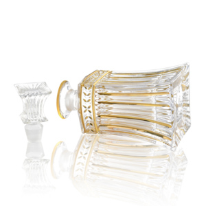 N18 Golden Wine Glass <strong>Decanter</strong> <strong>Crystal</strong> with Round Label Design <strong>Whiskey</strong> Glass Bottle - Product Image 4