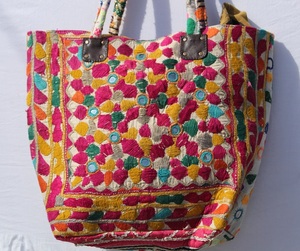 Bolso de Hombro Banjara Étnico Indio Bordado a Mano, Colorido, Estilo Bohemio, Forro de Algodón Ligero, Gran Capacidad - Product Image 2
