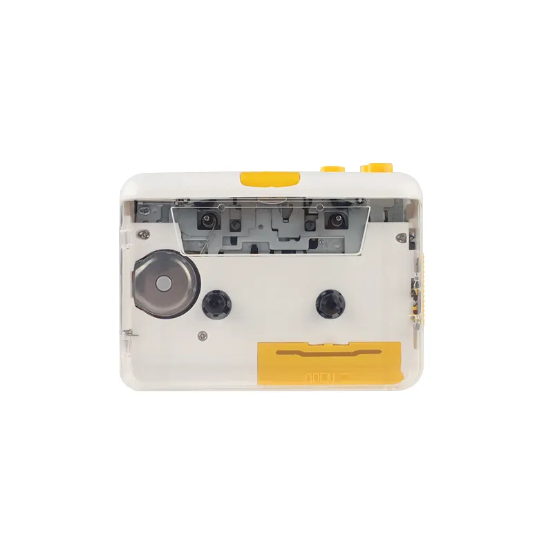 공장 도매 포켓 화이트 투명 오디오 워크맨 USB 카세트 플레이어 테이프 디지털 MP3 CD 변환기