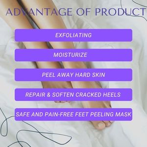 Masque exfoliant pour les pieds, chaussettes pour éliminer les peaux mortes, <span class=keywords><strong>soin</strong></span> des talons, hydratant, traitement <span class=keywords><strong>de</strong></span> <span class=keywords><strong>pédicure</strong></span> - Product Image 5