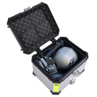 Accessoires de moto Boîte supérieure étanche 35L/Alu/aluminium Boîte latérale de moto Boîte latérale de livraison de nourriture Boîtes de queue de moto