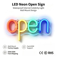 Lampu Neon LED Terang Ultra Warna-warni untuk Dekorasi Dinding, Papan Nama Bisnis, Huruf Bercahaya Warna-warni