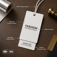 Etiquetas Colgantes Personalizadas de Tela ZX, Etiqueta de Papel Estilo Tejido para Zapatos y Ropa, Solución de Empaque Premium, Recicladas, Grabadas y Laminadas