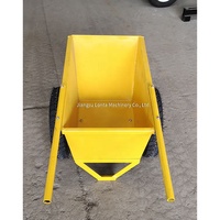 LONTA 2 roues Portable Trolley Heavy Duty Wheel Garden Outil de construction Ciment Béton Mixer Wheel Barrow